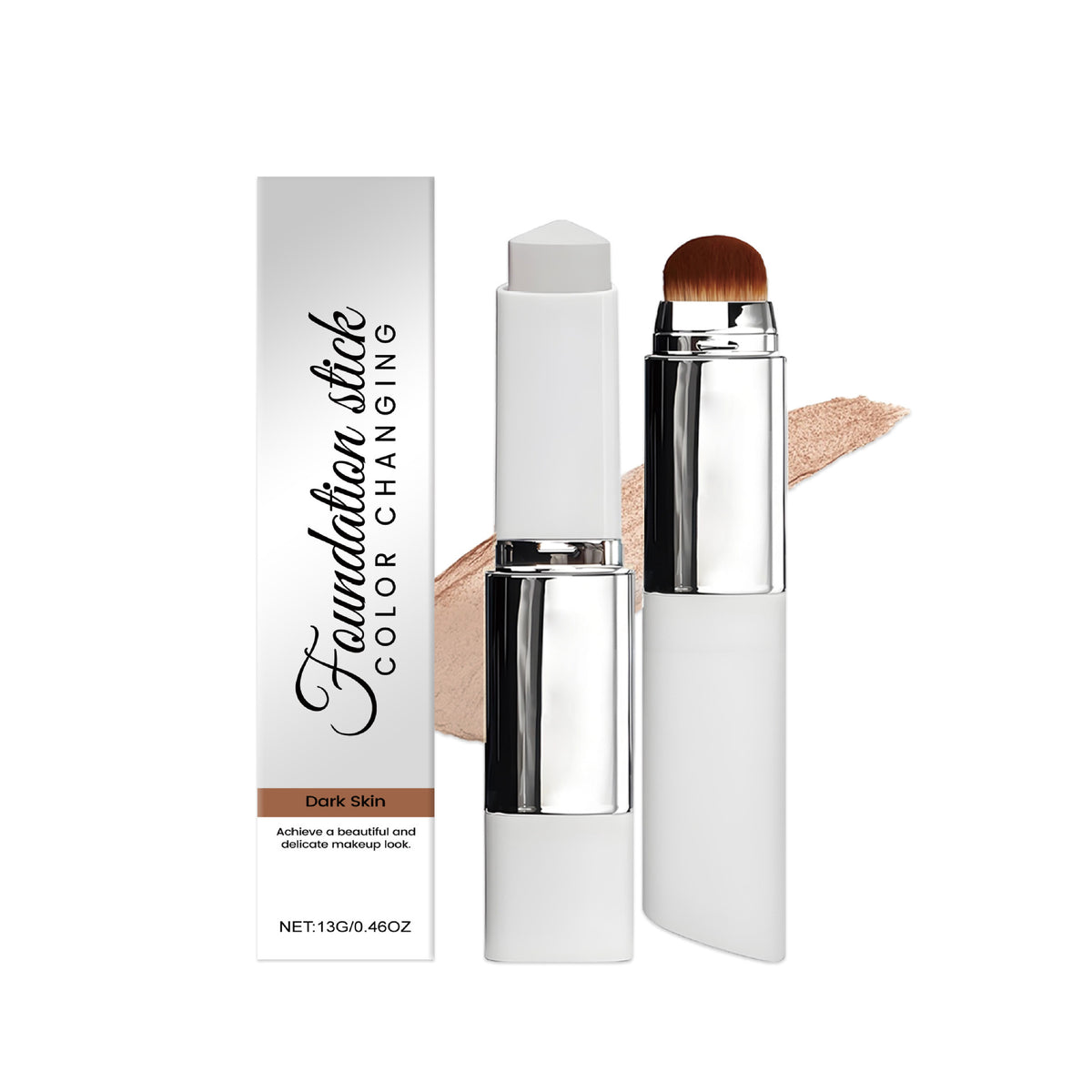 Foundation liquid color-changing stick matte finish