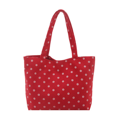 Polka Dot PU Tote Bag with Adjustable Strap