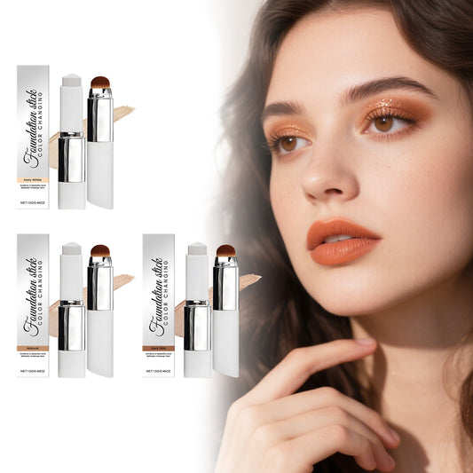 Foundation liquid color-changing stick matte finish