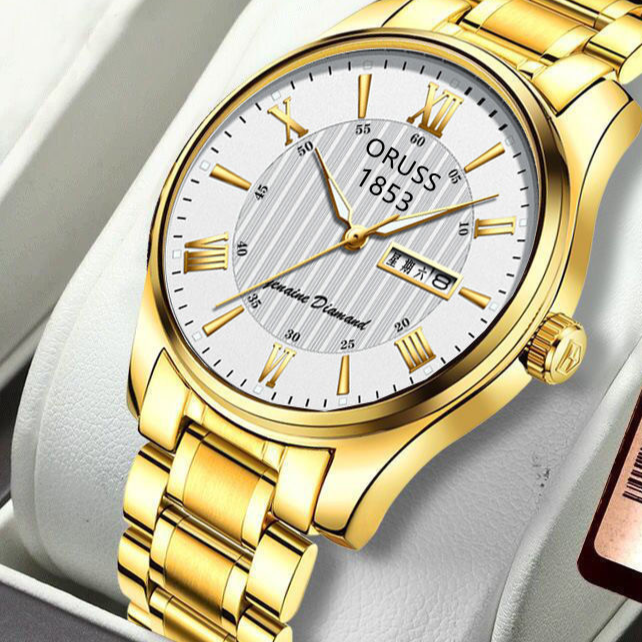 Men's waterproof luminous watch
