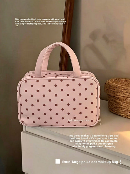 Portable Cosmetic Bag with Three Layers Large Capacity