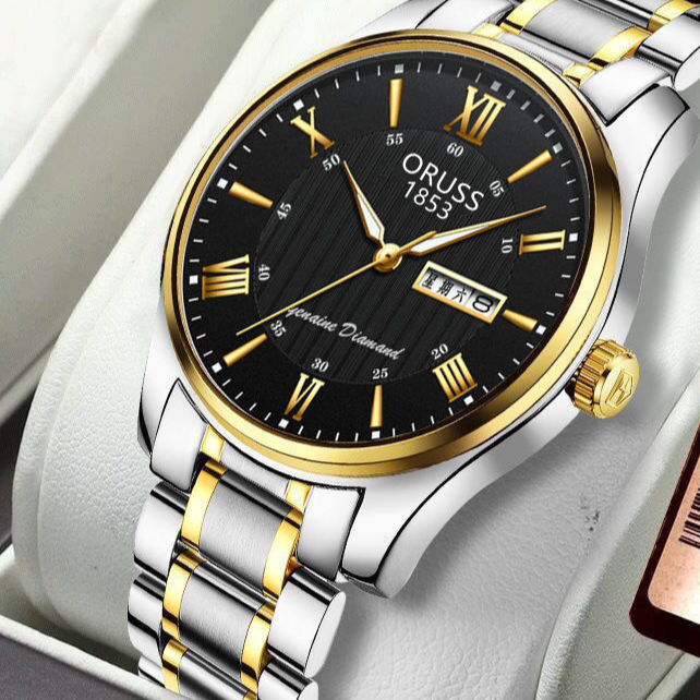 Men's waterproof luminous watch