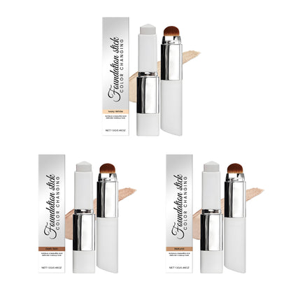 Foundation liquid color-changing stick matte finish