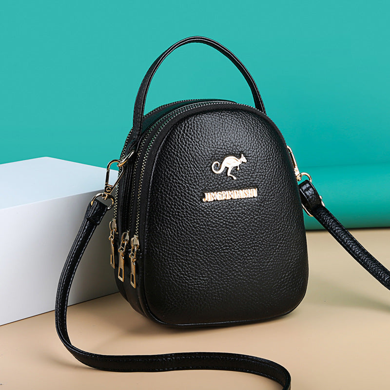 Womens Three-Layer Crossbody Bag