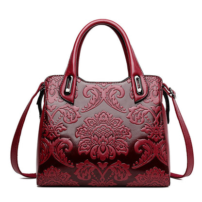 Chinese Style Embossed Women Shoulder Bag