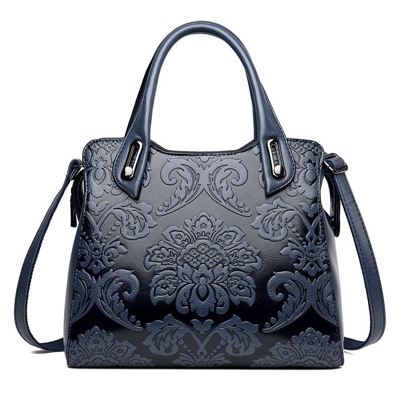 Chinese Style Embossed Women Shoulder Bag