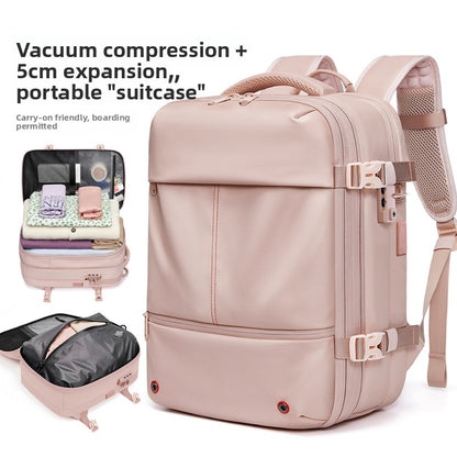 Vacuum Compression Travel Backpack with Wet-Dry Separation