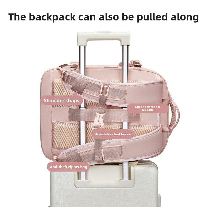 Vacuum Compression Travel Backpack with Wet-Dry Separation