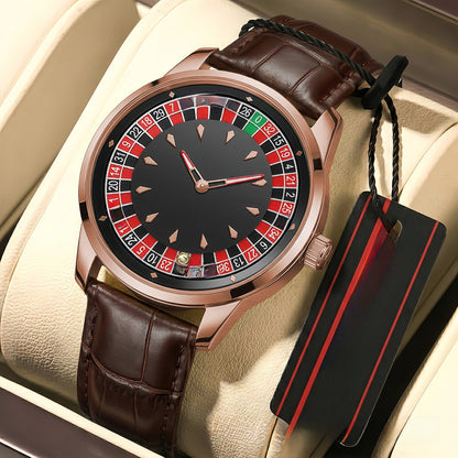 Mens Roulette Dial Quartz Watch