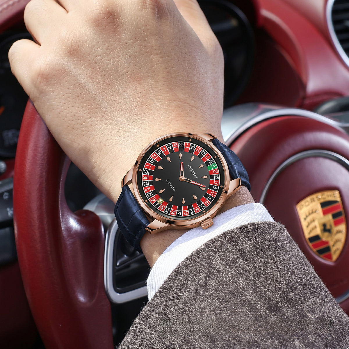 Mens Roulette Dial Quartz Watch