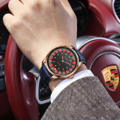 Mens Roulette Dial Quartz Watch