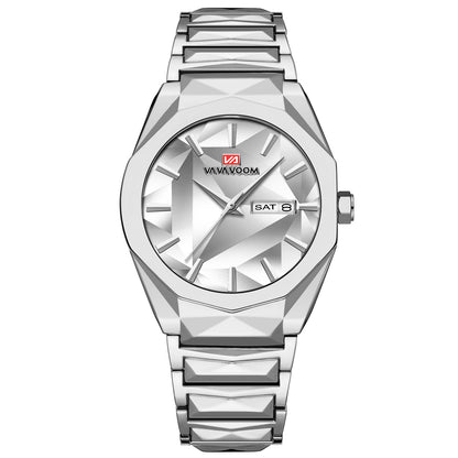 Men's Dual Calendar Waterproof Quartz Watch
