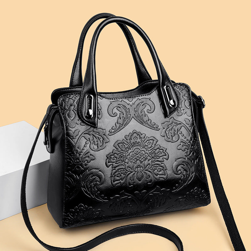 Chinese Style Embossed Women Shoulder Bag