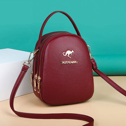 Womens Three-Layer Crossbody Bag