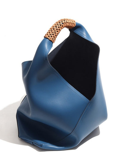Genuine Leather Women's Bucket Bag