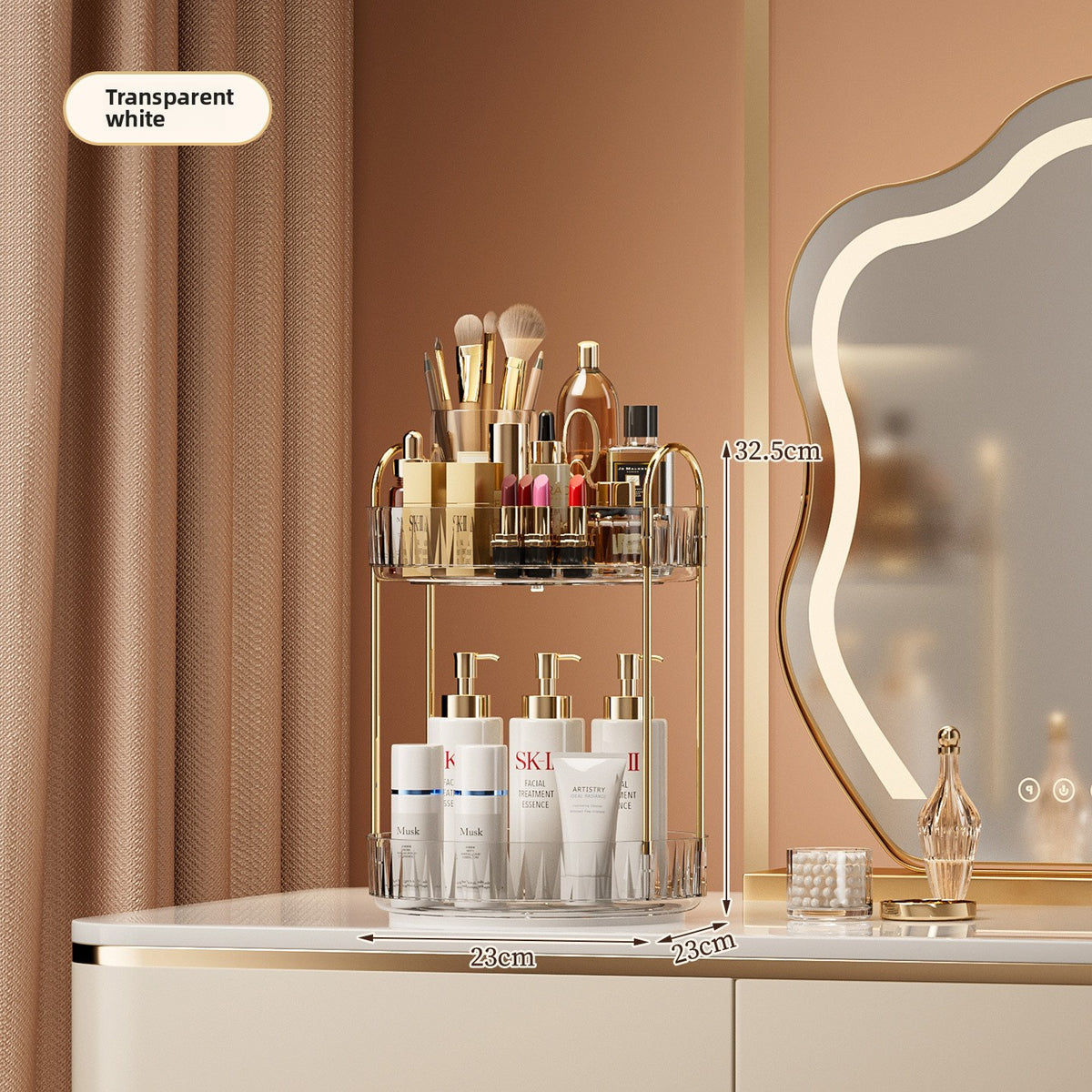 Desktop cosmetic storage box