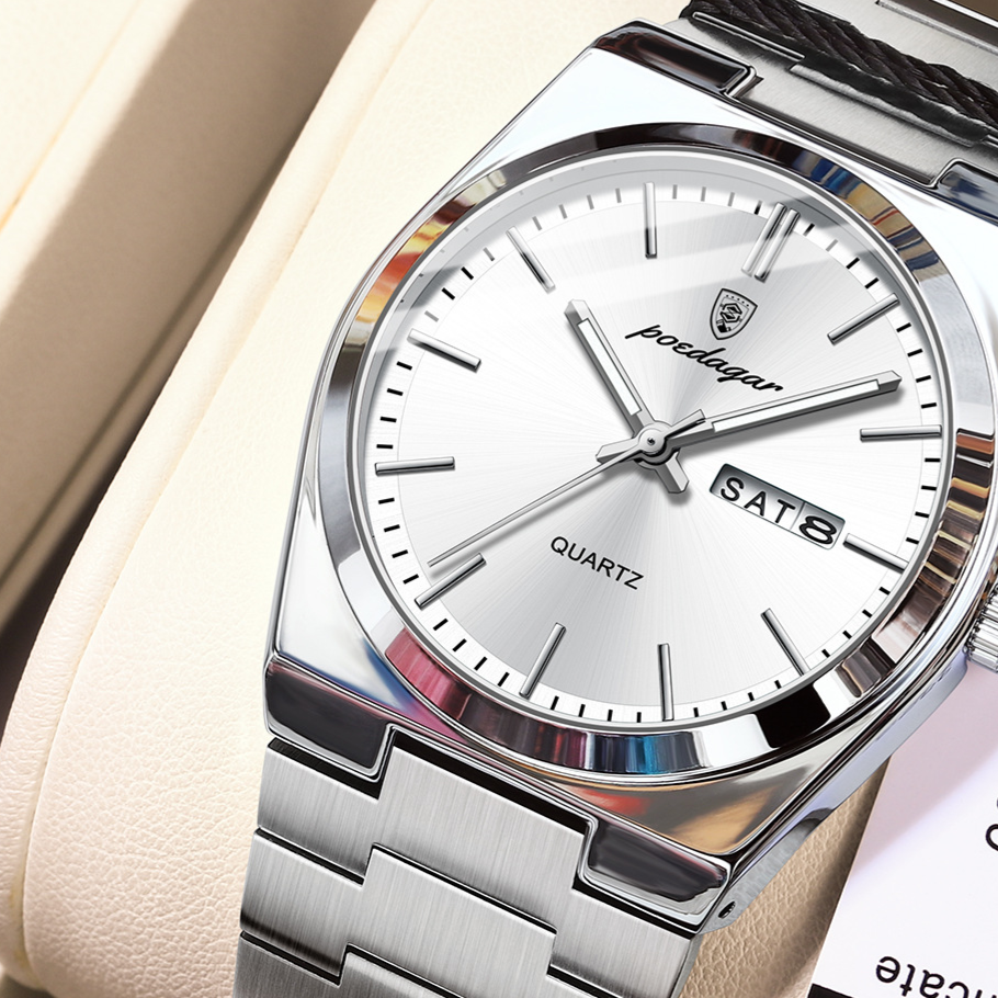 Ultra-Thin Men's Quartz Watch with Luminous Dial