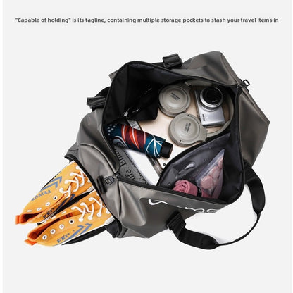 Large Capacity Waterproof Letter Print Gym Crossbody Bag