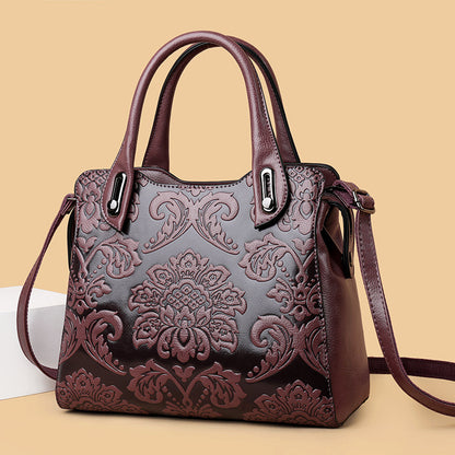 Chinese Style Embossed Women Shoulder Bag