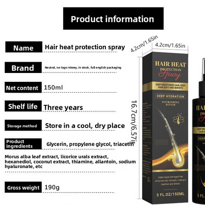 Hair Thermal Protection Spray for Curling and Blow Drying