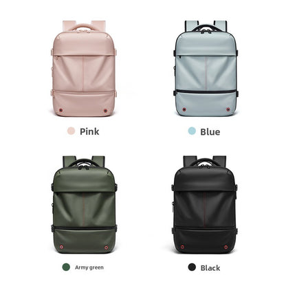 Vacuum Compression Travel Backpack with Wet-Dry Separation