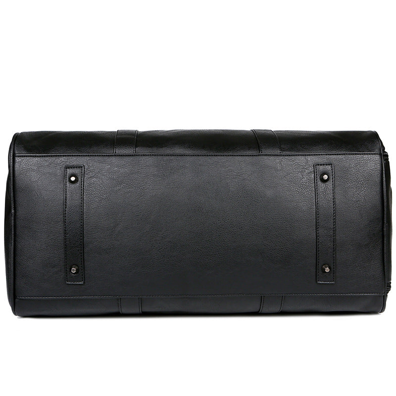 PU Leather Mens Travel Bag with Shoe Compartment