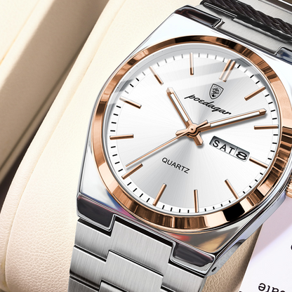 Ultra-Thin Men's Quartz Watch with Luminous Dial