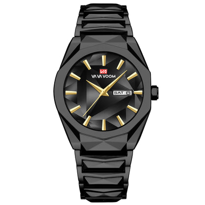 Men's Dual Calendar Waterproof Quartz Watch