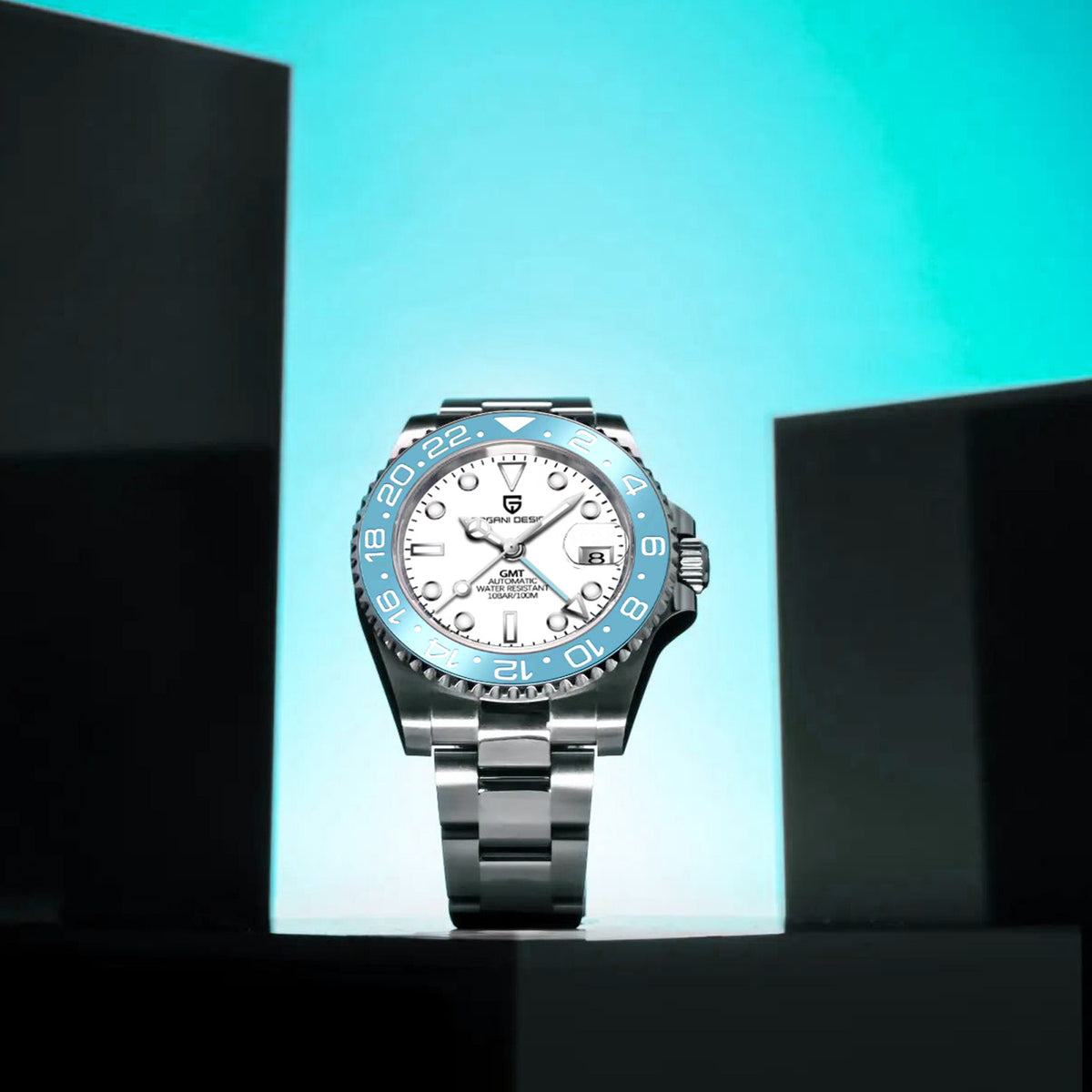 PAGANI DESIGN Mens GMT Mechanical Watch Luminous Calendar