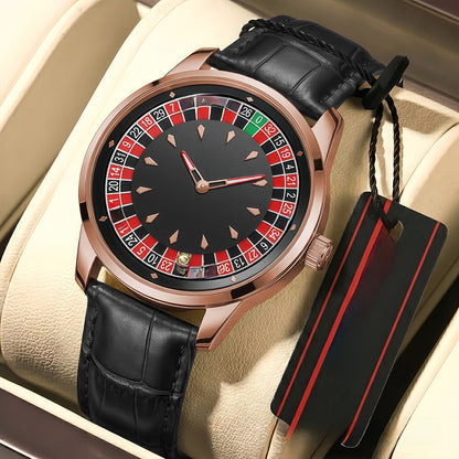 Mens Roulette Dial Quartz Watch