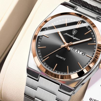 Ultra-Thin Men's Quartz Watch with Luminous Dial
