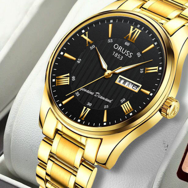 Men's waterproof luminous watch