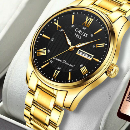 Men's waterproof luminous watch