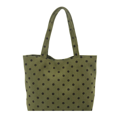 Polka Dot PU Tote Bag with Adjustable Strap