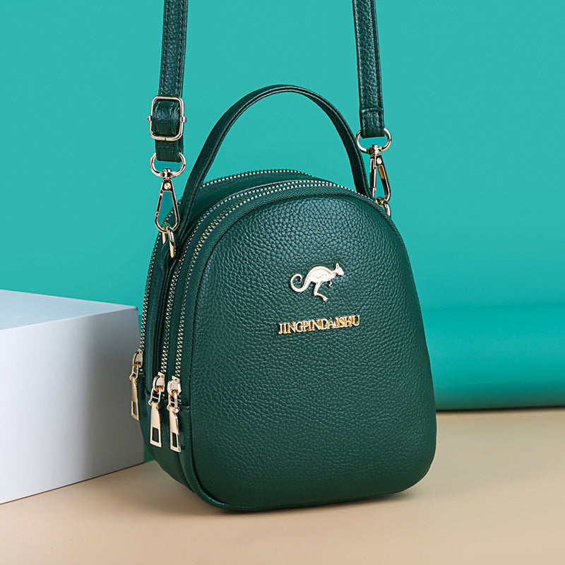 Womens Three-Layer Crossbody Bag