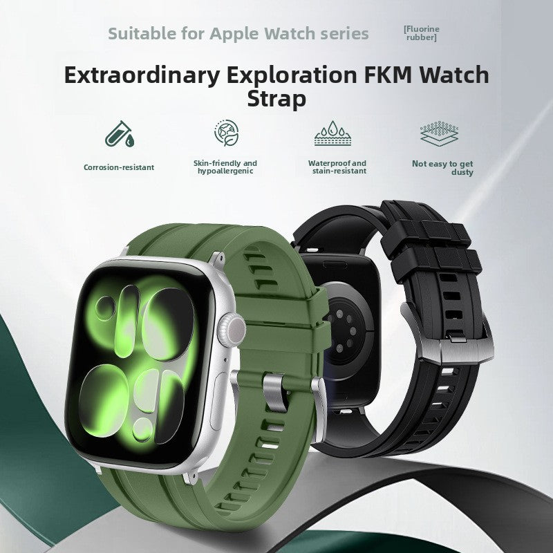 Fluorine Rubber Watch Strap for Apple Watch