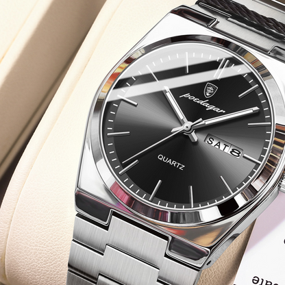 Ultra-Thin Men's Quartz Watch with Luminous Dial
