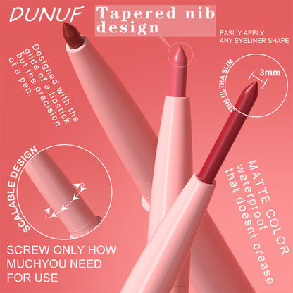Outline lip shape with lipstick