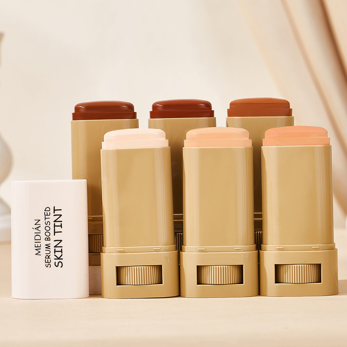 6-Color Rotating Tinted Concealer Stick