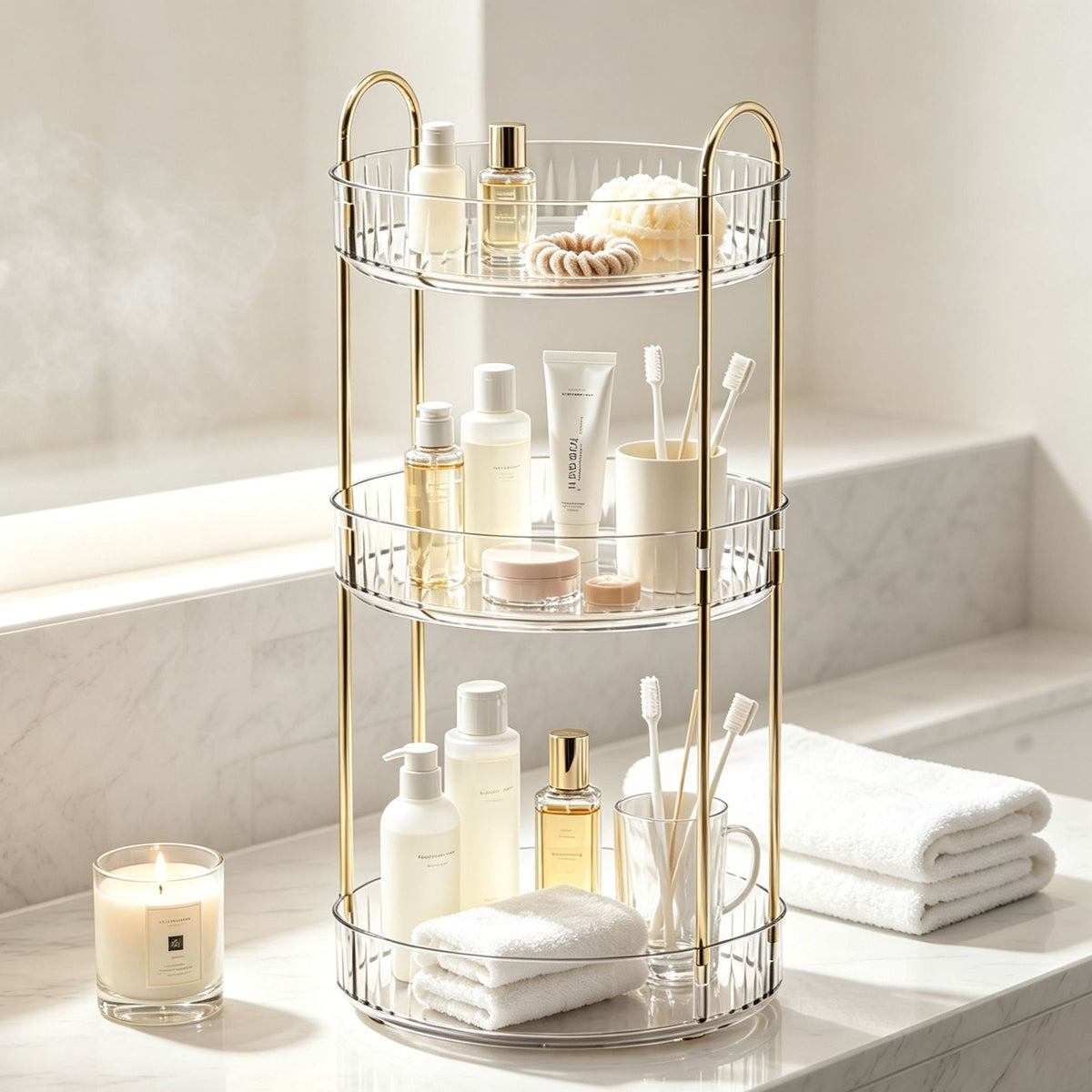 Desktop cosmetic storage box