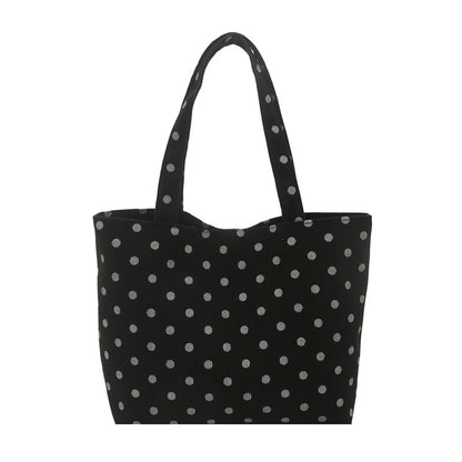 Polka Dot PU Tote Bag with Adjustable Strap