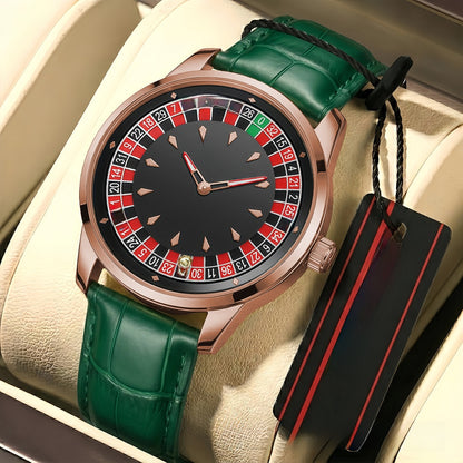 Mens Roulette Dial Quartz Watch