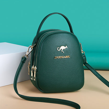 Womens Three-Layer Crossbody Bag