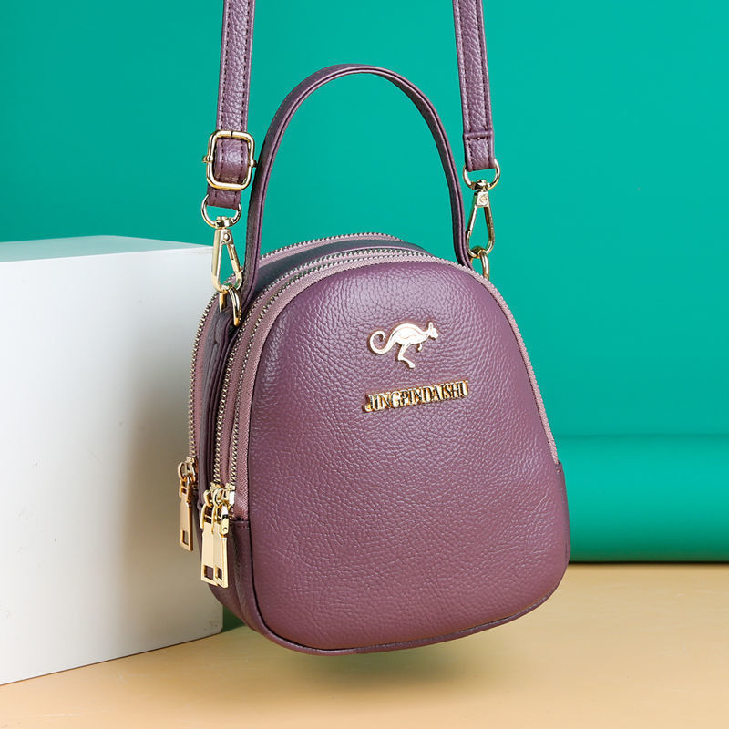 Womens Three-Layer Crossbody Bag