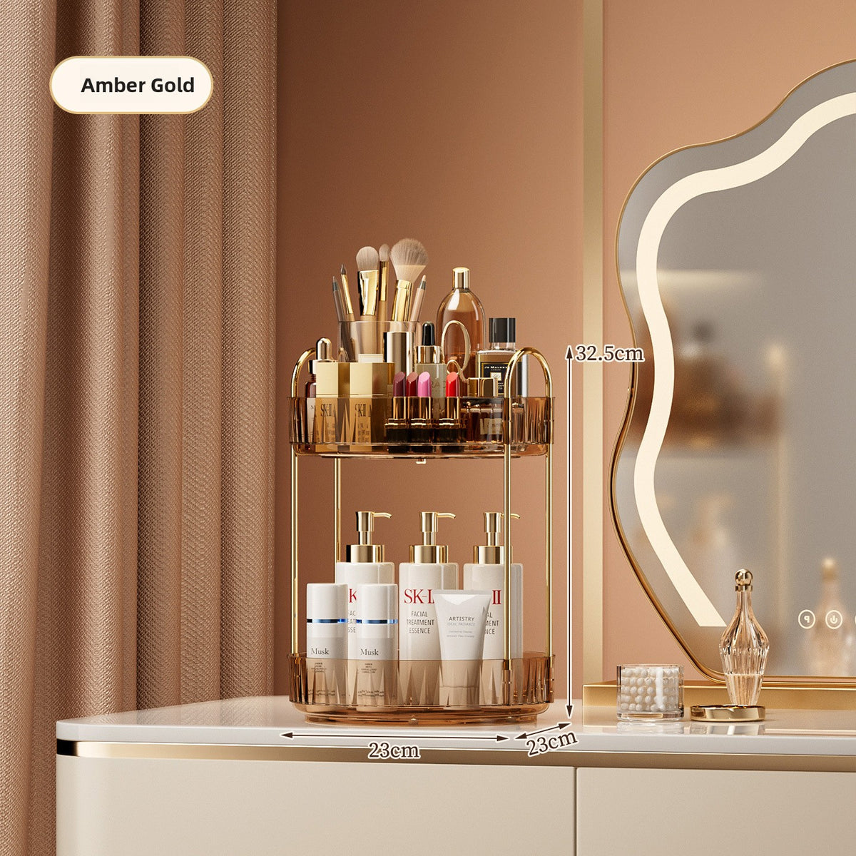 Desktop cosmetic storage box