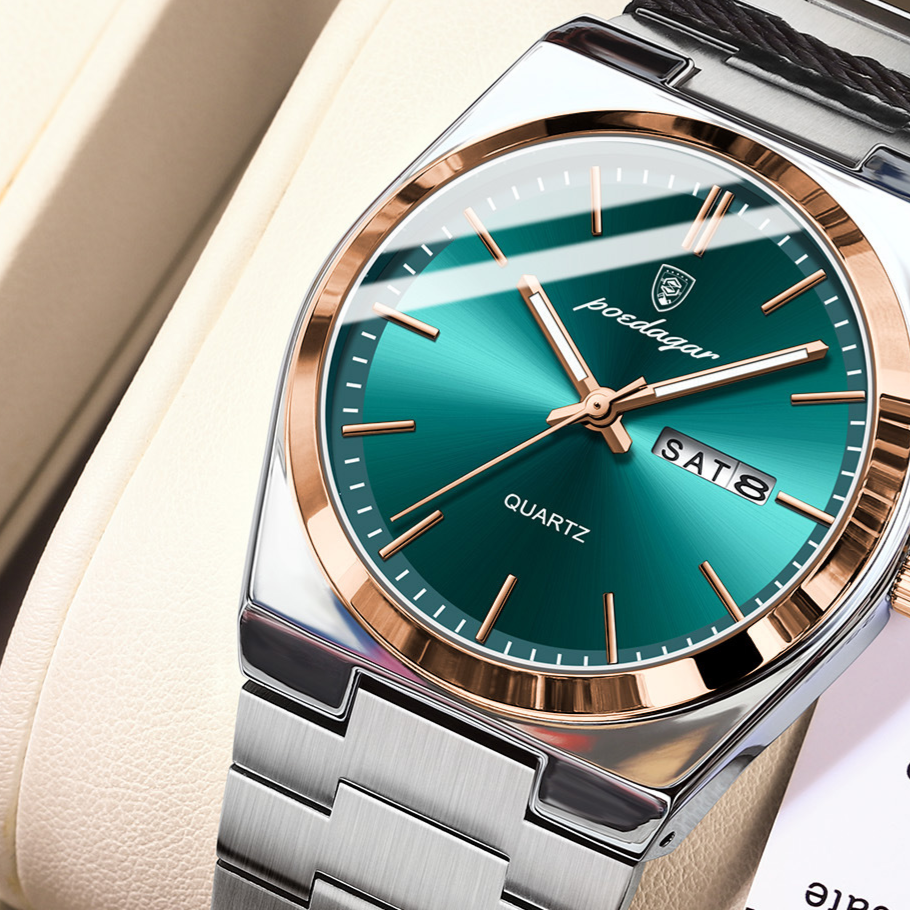 Ultra-Thin Men's Quartz Watch with Luminous Dial