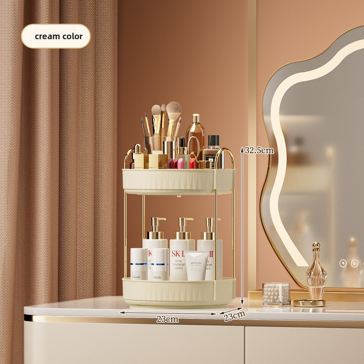 Desktop cosmetic storage box
