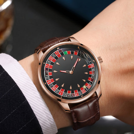 Mens Roulette Dial Quartz Watch