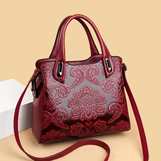 Chinese Style Embossed Women Shoulder Bag