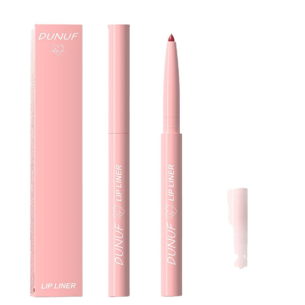 Outline lip shape with lipstick